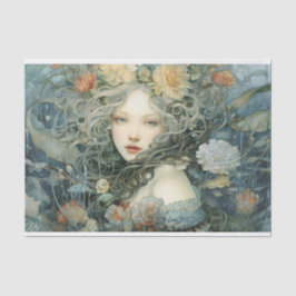 水に濡れた花 薄葉紙