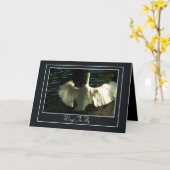 水に翼を広げるエグレット カード (黄色い花)