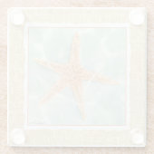 水に航海のおけるヒトデ ガラスコースター (裏面)