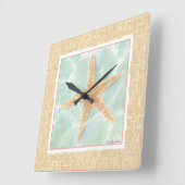 水に航海のおけるヒトデ スクエア壁時計 (傾斜)