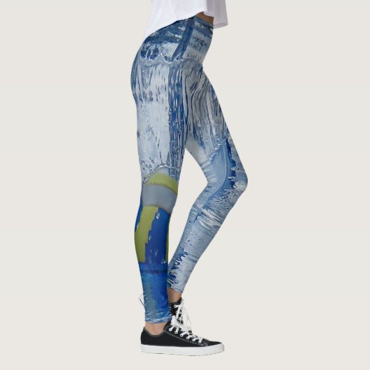 水に落ちるだけハンドボール写真 レギンス (右)