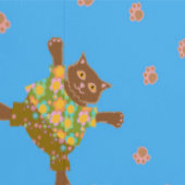 水に足跡を残す、身なりのよい猫 壁紙 (縫い目)