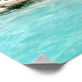 水に飛び込むドイツの羊飼い ポスター (角)