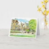 水にBourton、Gloucestershire カード (黄色い花)