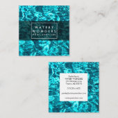 水ぬるまスイミングプール清掃庭師 スクエア名刺 (正面/裏面)