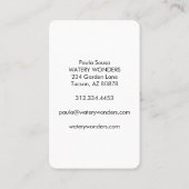 水ぬるまスイミングプール清掃庭師 名刺 (裏面)