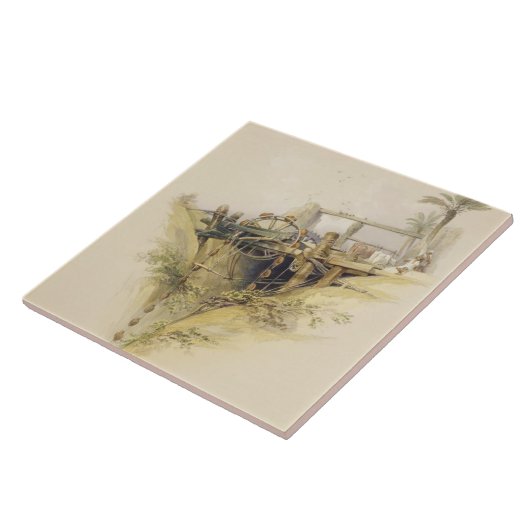 水のからの上昇で使用されるペルシャの水車 タイル (側面)