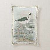 水のそばの黒い首のスチル アクセントクッション (裏面(縦))