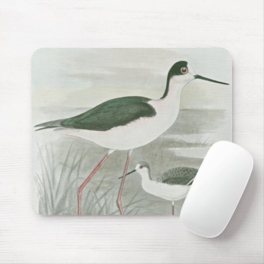 水のそばの黒い首のスチル マウスパッド (マウス)