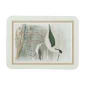 水のそばの黒い首のスチル マグネット (横)