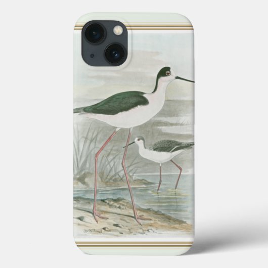 水のそばの黒い首のスチル Case-Mate iPhoneケース (裏面)