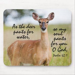 水のための鹿のパンツとしてバイブルVerse Psalm 42 1 マウスパッド