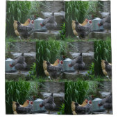 水ののまわりに噂話クールす シャワーカーテン (正面)