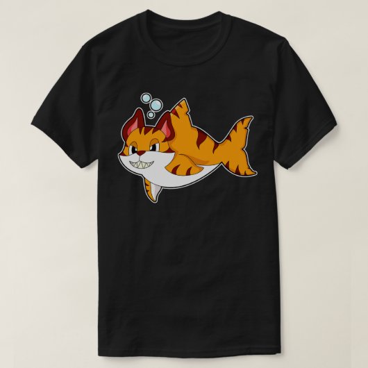 水のように虎の猫 Tシャツ (デザイン正面)