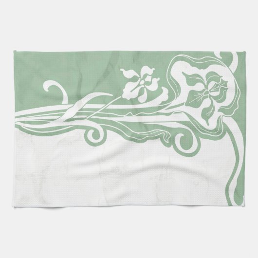 水のアール・デコの紙 キッチンタオル (横)