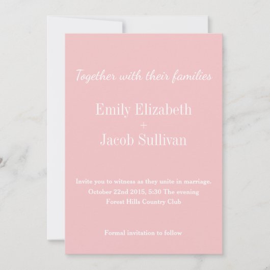 水のインスパイア色結婚の設定 – ティール(緑がかった色)日付の保存 セーブザデート (正面)