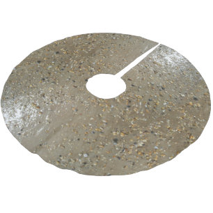 水のエッジストーンシェルビーチ海砂の夏 ブラッシュドポリエステルツリースカート