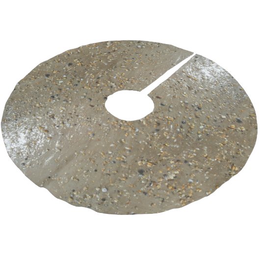 水のエッジストーンシェルビーチ海砂の夏 ブラッシュドポリエステルツリースカート (アングル)