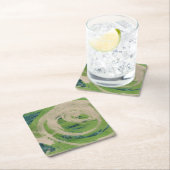 水のエッジ スクエアペーパーコースター (インサイチュ)