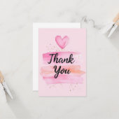 水のエレガント色のハート カード (正面/裏面インサイチュ)