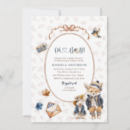 水のエレガント色の小さなカボチャああ男の子のベビー 招待状