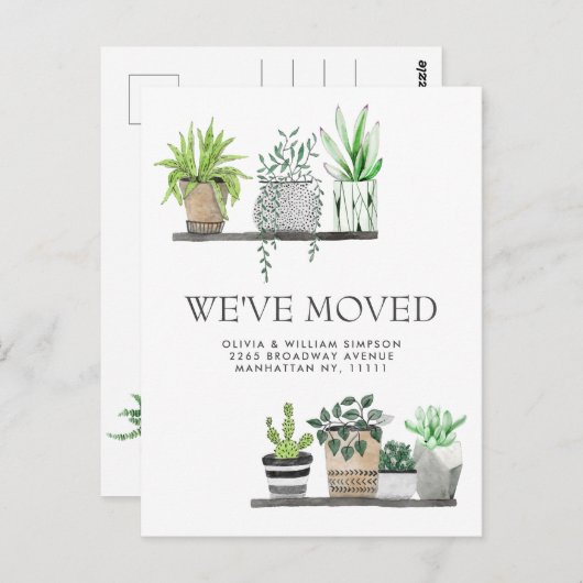 水のエレガント色の庭の成長の動く発表 ポストカード (正面/裏面)