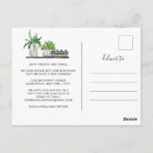 水のエレガント色の庭の成長の動く発表 ポストカード (裏面)