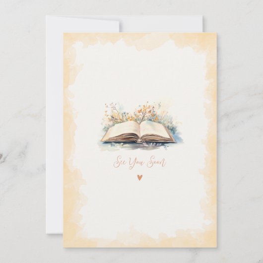 水のエレガント色チャプター1ストーリーブック誕生日 招待状 (裏面)