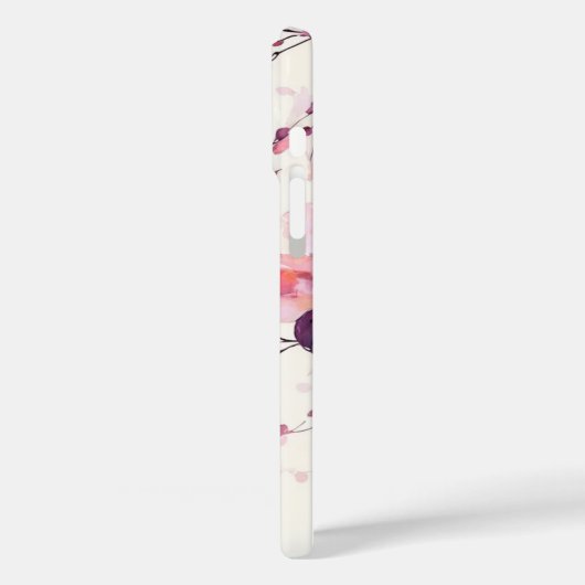 水のエレガント色フローラと分岐のパターン Case-Mate iPhoneケース (裏面 / 左)