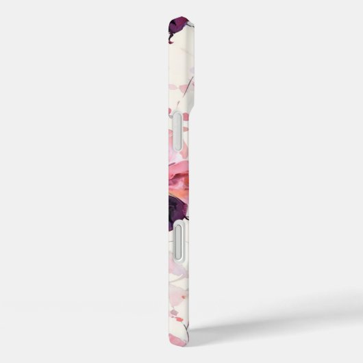 水のエレガント色フローラと分岐のパターン Case-Mate iPhoneケース (裏面 / 右)