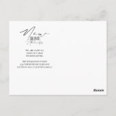 水のエレガント色新しい自宅の新しい住所 ポストカード (裏面)