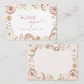 水のエレガント色甘い小さなかぼちゃが乗っている ノートカード (正面/裏面)