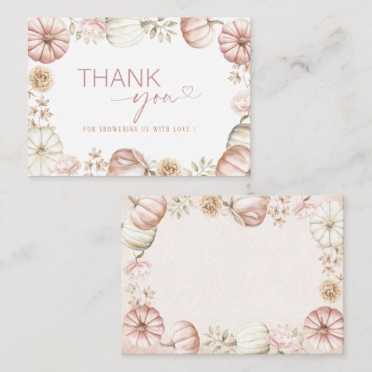 水のエレガント色甘い小さなかぼちゃが乗っている ノートカード (正面/裏面)