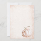 水のエレガント色1日の誕生日カボチャがオン 招待状 (裏面)