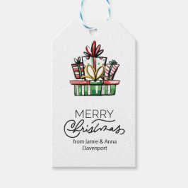 水のカスタム色の贈り物とクリスマスラベル ギフトタグ