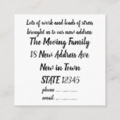 水のカラフルカラーハウス新しいアドレスカード エンクロージャーカード (裏面)