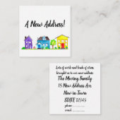 水のカラフルカラーハウス新しいアドレスカード エンクロージャーカード (正面/裏面)