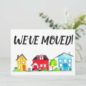 水のカラフルカラーハウス新しいアドレスカード 案内状 (スタンド正面)