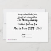 水のカラフルカラーハウス新しいアドレスカード 案内状 (裏面)