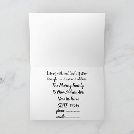 水のカラフルカラーハウス新しいアドレスカード 案内状