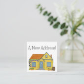 水のカラフル色の家の新しいアドレスカード エンクロージャーカード (スタンド正面)