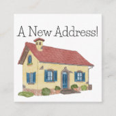 水のカラフル色の家の新しいアドレスカード エンクロージャーカード (正面)