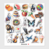 水のカラフル色の混合プレカットビニル シール (シート)