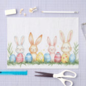 水のカラフル色イースターバニー 薄葉紙 (クラフト)