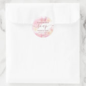 水のカラースクリプト手作り石鹸ラベルを赤く染めた ラウンドシール (バッグ)