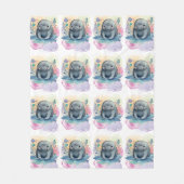 水のカラーパターンを管理 フリースブランケット (正面)