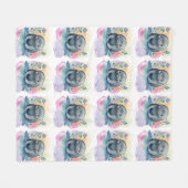 水のカラーパターンを管理 フリースブランケット (正面(横))