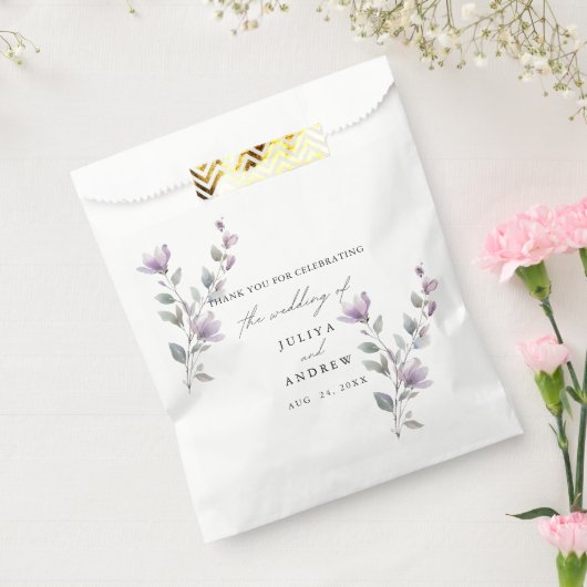 水のカラーフローラの結婚スクリプト フェイバーバッグ (封をした状態)