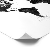 水のカラーワールドマップ ポスター (角)