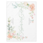 水のカラー春の花 テーブルクロス (正面)